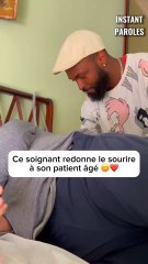 Ce soignant redonne quotidiennement le sourire à son patient âgé