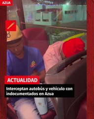 Interceptan autobús y vehículo con indocumentados en Azua