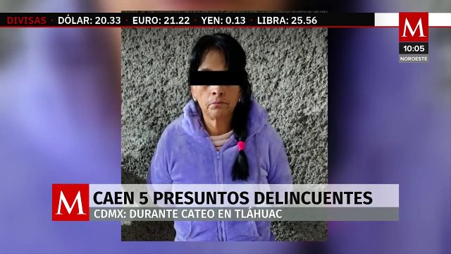 Caen 5 presuntos delincuentes ligados al Cártel de Tláhuac; aseguran drogas y armas