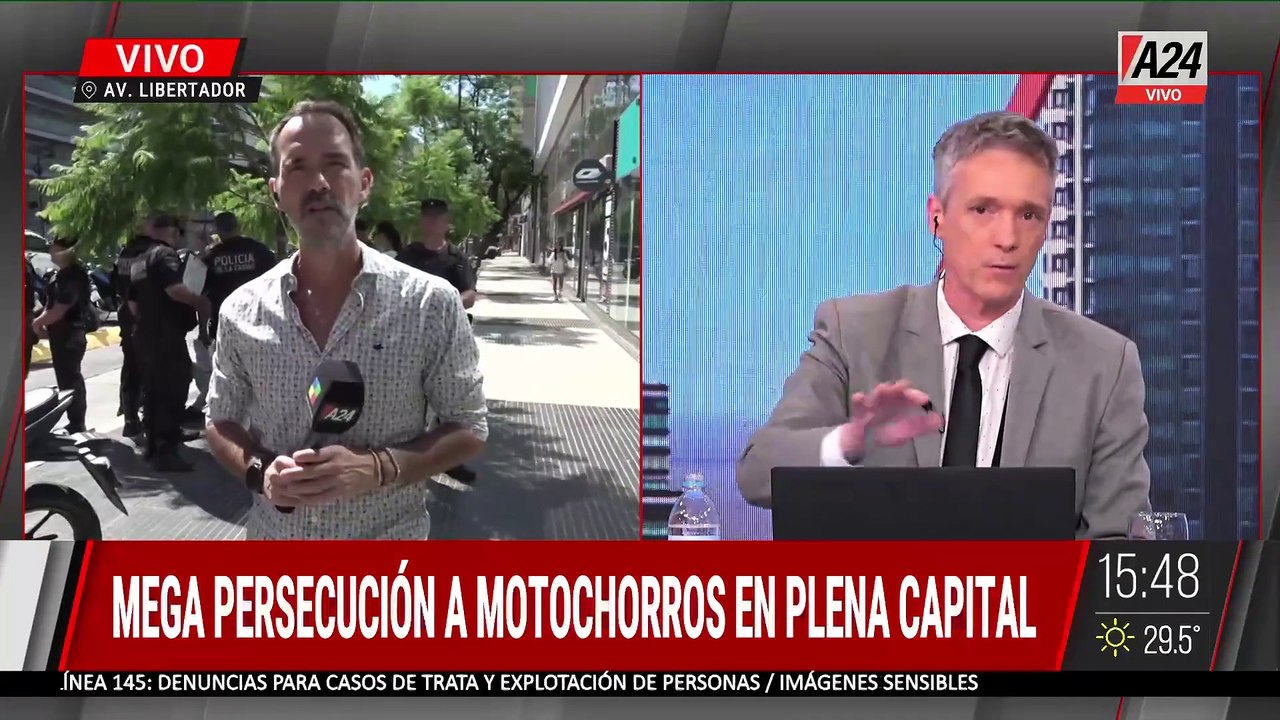 🚨 PERSECUCIÓN POLICIAL EN PLENA AV. LIBERTADOR: DOS MOTOCHORROS DETENIDOS