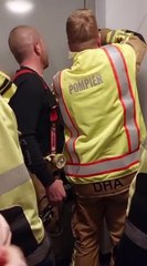 Père Noël sauvé par les pompiers à Amay