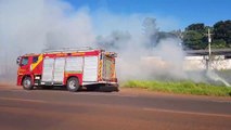 Fumaça de incêndio prejudica visibilidade na BR-369 e Bombeiros são mobilizados 