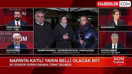Narin davasını takip eden TV100 ekibinin eldiven dayanışması ekranlara yansıdı