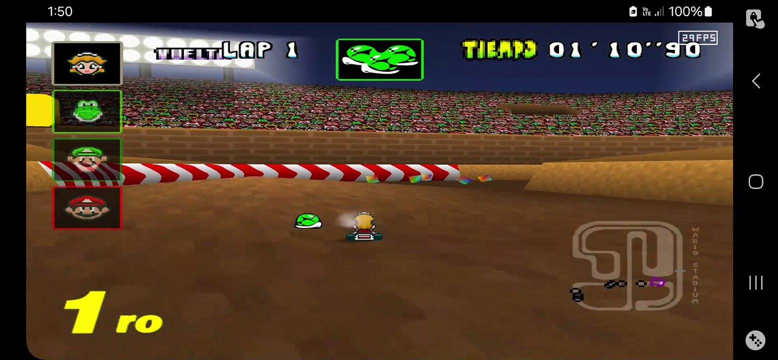 (MARIO KART 64) EN ESPAÑOL. RETEXTURÍZADO. (SNES) COPA 150CC ESTRELLA.