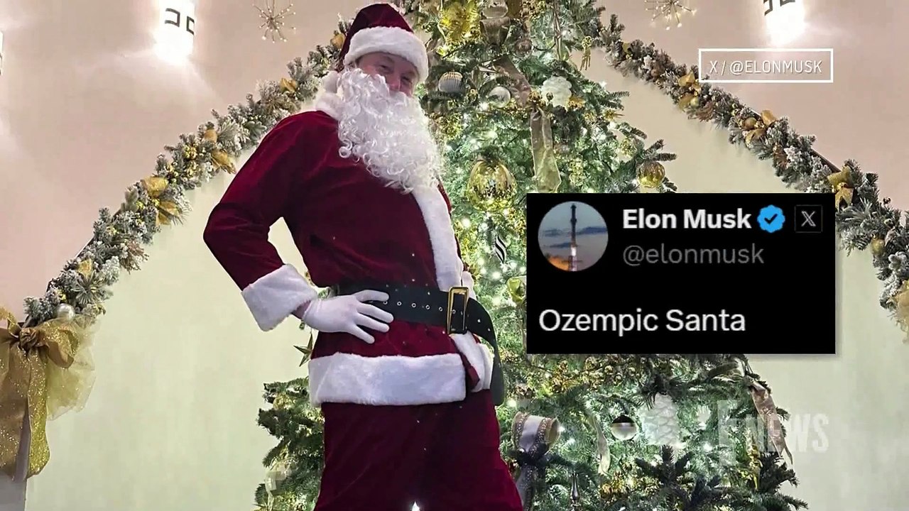 Coup de pub : L'étrange tweet d'Elon Musk qui publie une photo de lui déguisé en Père Noël pour expliquer que sa perte de poids est due au médicament Ozempic !
