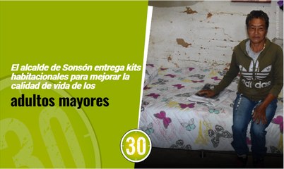 El alcalde de Sonsón entrega kits habitacionales para mejorar la calidad de vida de los adultos mayores