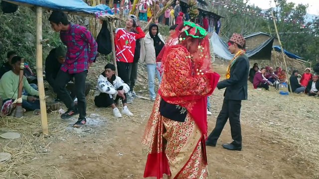 Bride and Groom Dancing in Naumati Baja | Newly Wed Couple Dancing in Their Own Marriage |