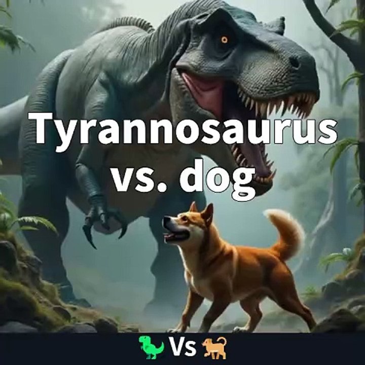 #fight Tyrannosaurus vs. dog 🦖×🐕