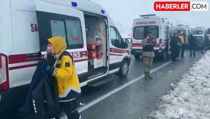 Erzincan'da yolcu otobüsü şarampole yuvarlandı! Çok sayıda ekip bölgede