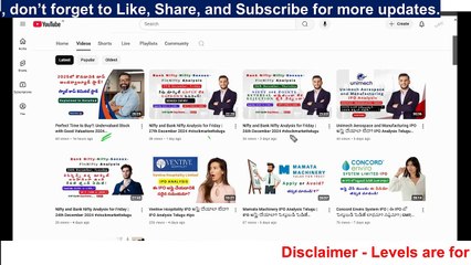 Nifty and Bank Nifty Analysis for Friday | 30th December 2024 #stockmarkettelugu