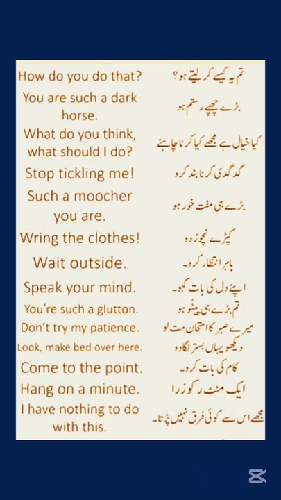 Learn english sentences