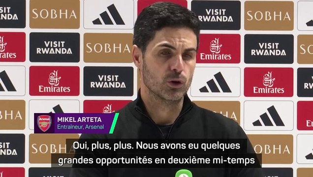 Arteta voulait plus de buts mais met en avant sa défense “remarquable”