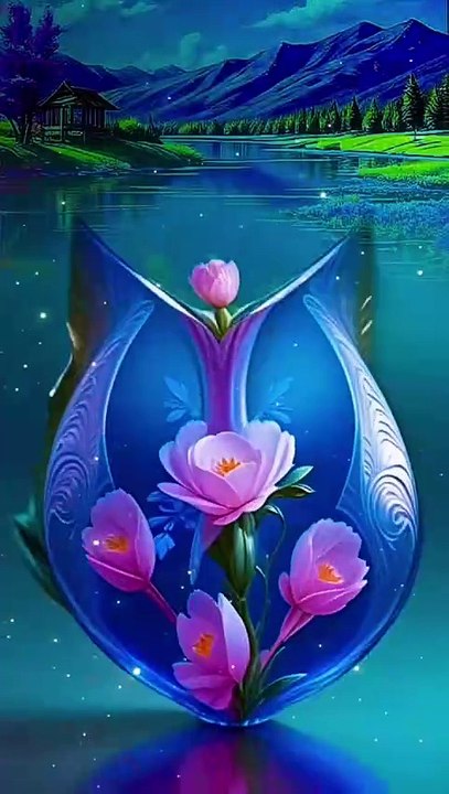 Beautiful flowers dancing