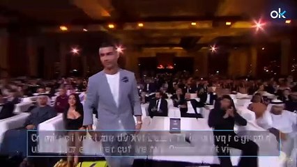 La viral reacción de Georgina Rodríguez al premio de Cristiano Ronaldo en los Globe Soccer