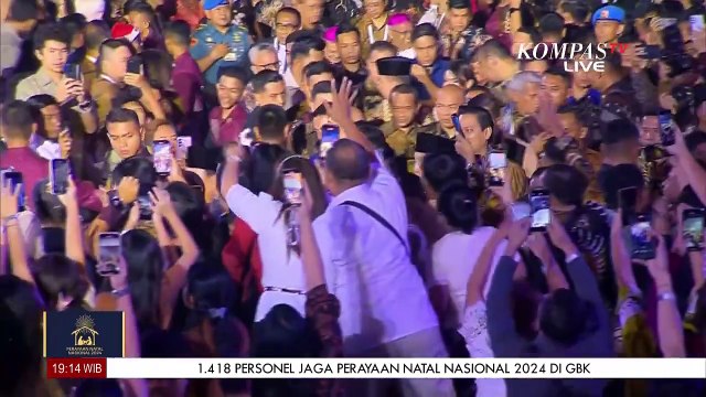 Riuh Jemaat Sambut Presiden Prabowo Subianto di Perayaan Natal Nasional