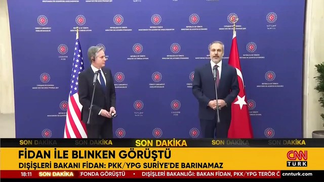 Son dakika | Dışişleri Bakanı Fidan Blinken ile görüştü... ABD'ye çok net PKK/YPG mesajı