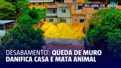 Moradora relata queda de muro em Sabará: 'Foi um susto'