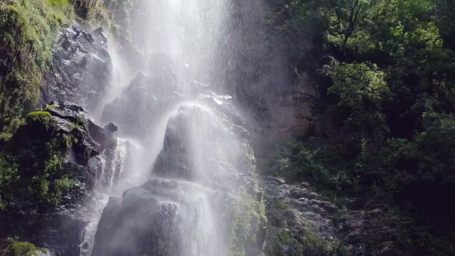 mixkit-waterfall-in-forest-2213-hd-ready