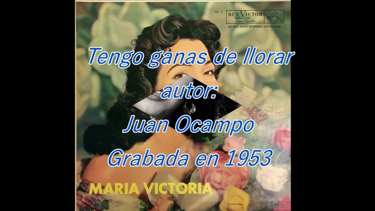 Maria victoria Tengo ganas de llorar