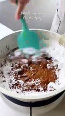 Boba Milk Tea with Cream Topping.