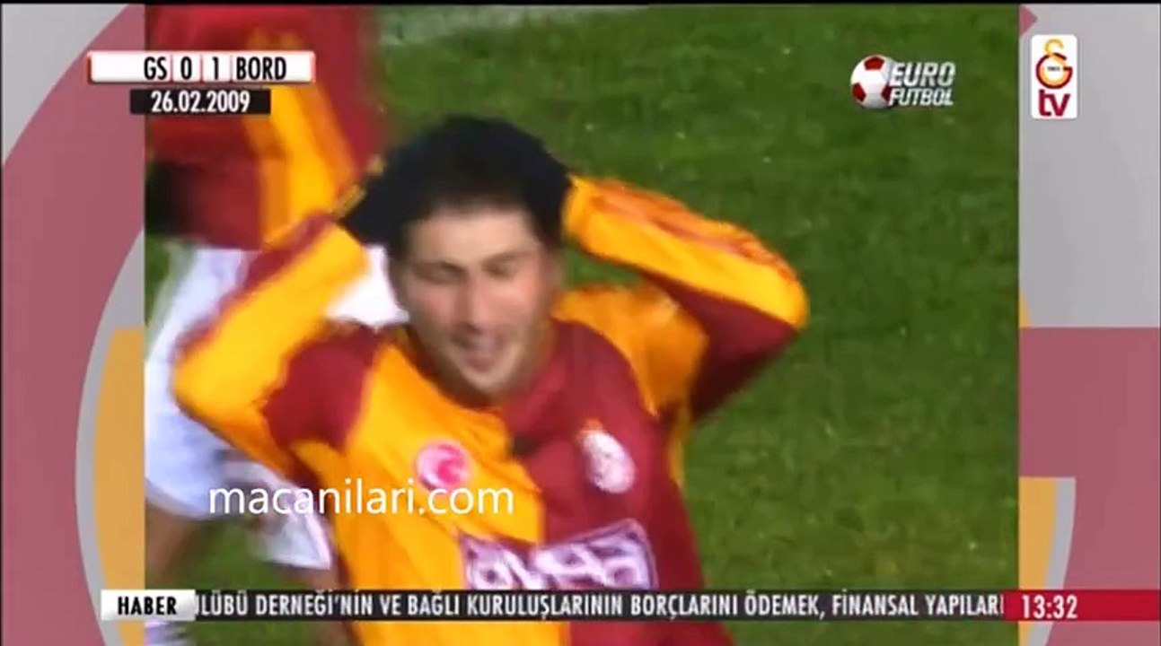 26.02.2009 - 2008-2009 UEFA Avrupa Ligi Son 32 Turu Rövanş Maçı Galatasaray 4-3 Bordeaux FC
