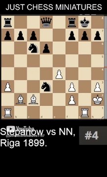 Stepanow defeats NN with the Pillsbury's checkmate