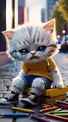 5_Reasons_Why_This_Kitten_s_Painting_Skills_Will_Amaze_You_#cat_#shorts_#funny_#shortvideo(360p)