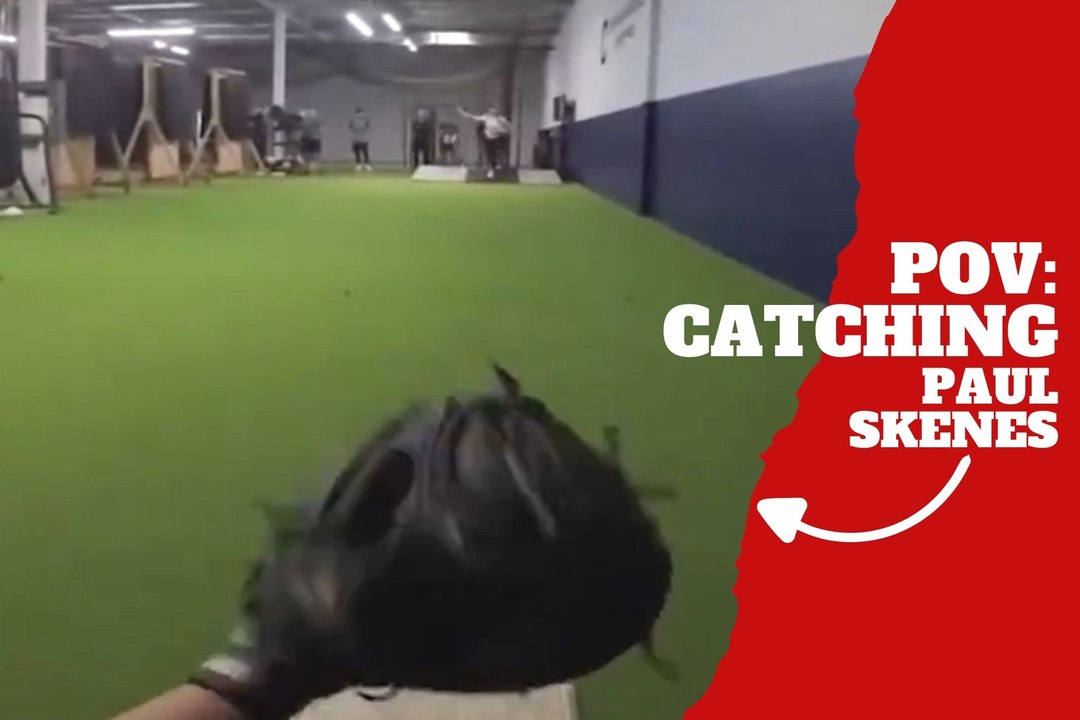 Paul Skenes throwing pitches in Baseball Compound