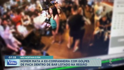 Mulher morre depois de ser esfaqueada pelo ex no meio de bar