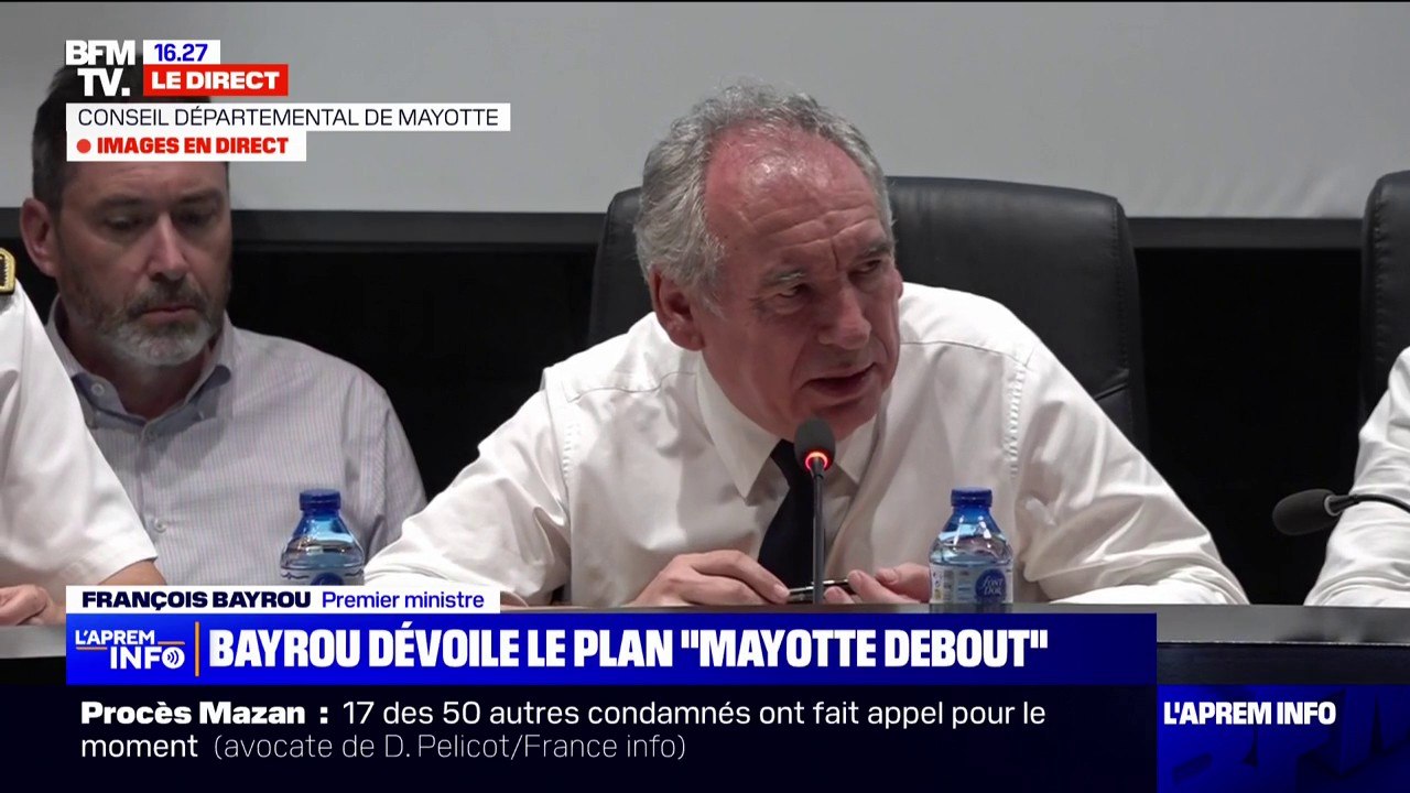 "Mayotte Debout": François Bayrou annonce un plan avec "des engagements concrets et précis"