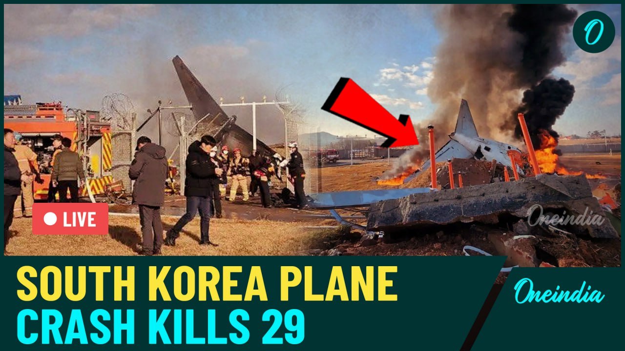 29 dead as Jeju Air plane from Bangkok crash-lands in South Korea; over 170 passengers aboard