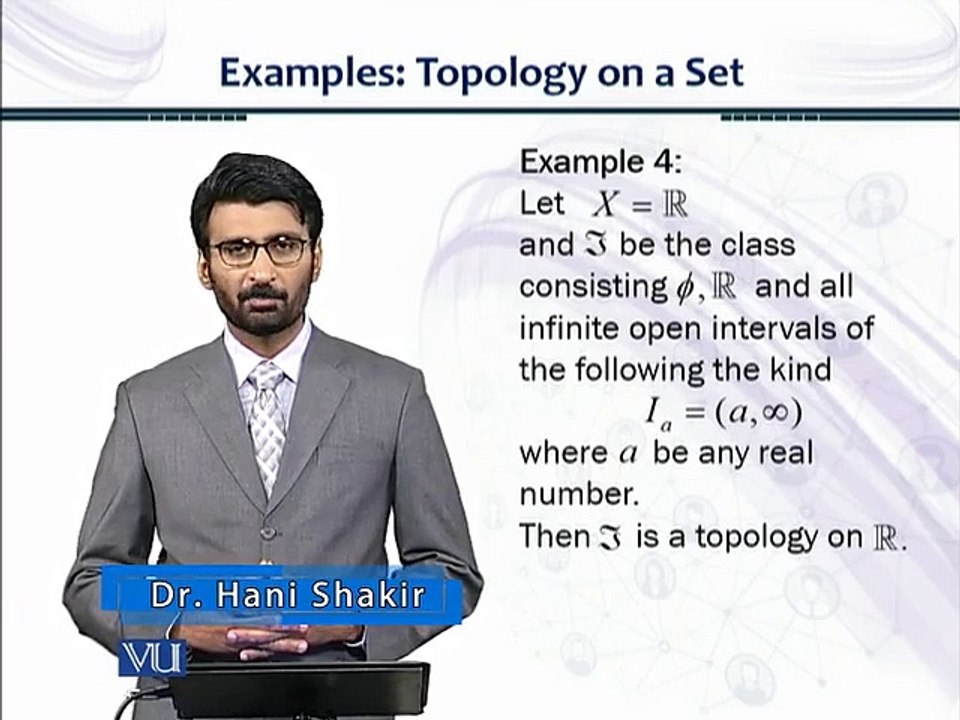 Lecture 7 Examples of Topologies on a Set in Urdu