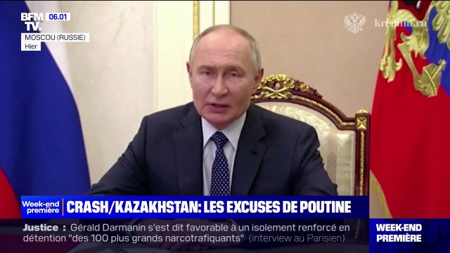 Crash d'avion au Kazakhstan: Vladimir Poutine s’excuse mais nie toute responsabilité