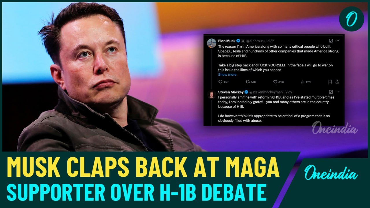 Elon Musk drops F-Bomb on MAGA Supporter amid heated H-1B visa debate & GOP Immigration Divides