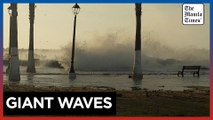 Massive waves batter Peru's seaside town near Lima