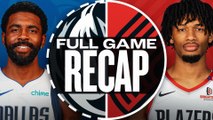 Game Recap: Trail Blazers 126, Mavericks 122