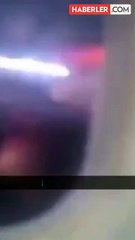 Havalimanına sert iniş yapan yolcu uçağı alev aldı