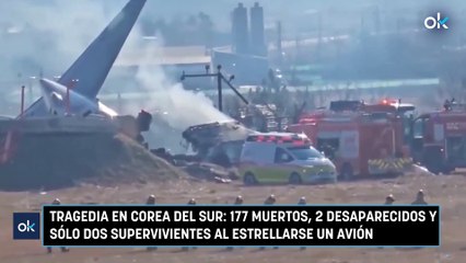 Tragedia en Corea del Sur: 177 muertos, 2 desaparecidos y sólo dos supervivientes al estrellarse un avión
