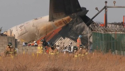 Emergency workers assess Jeju Air crash site at South Korea’s Muan airport