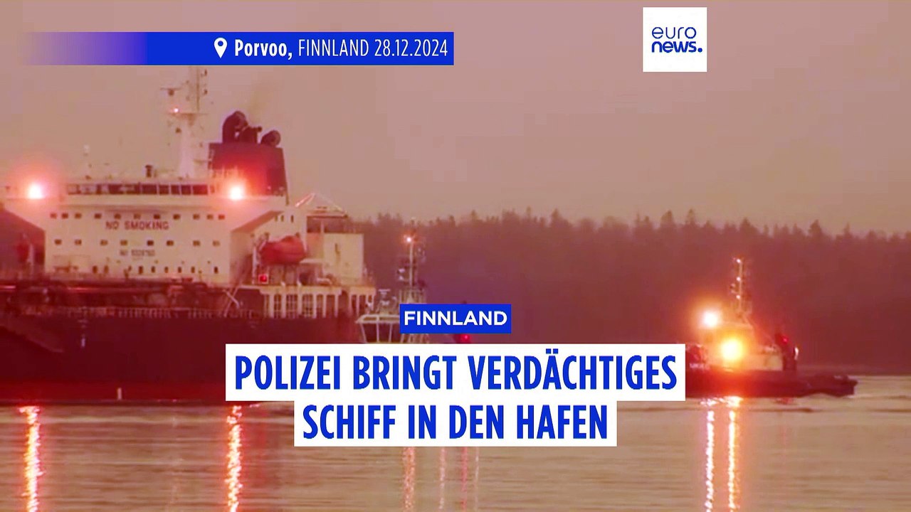 Polizei in Finnland schleppt verdächtiges Schiff näher an den Hafen