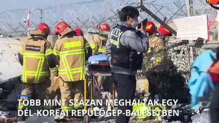 Több mint százan meghaltak egy dél-koreai repülőgép-szerencsétlenségben