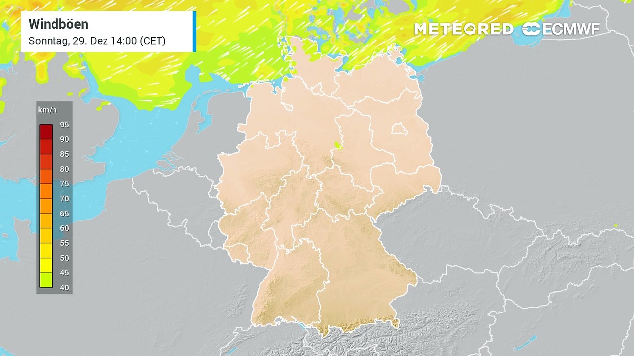 Sturmlage ab Silvester- der Wind nimmt zum Jahreswechsel deutlich zu