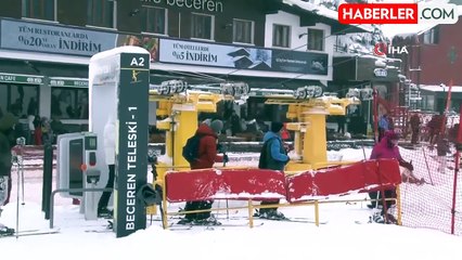 Yılbaşı Öncesi Uludağ'da Kayak Yoğunluğu