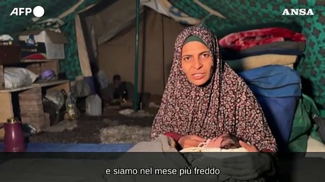 Nelle tende a Gaza City, dove anche il freddo fa paura