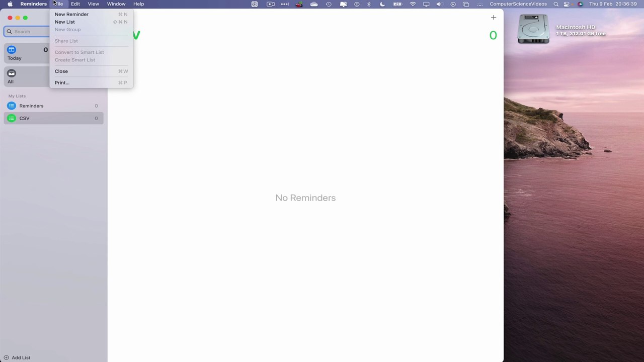 How to CREATE a List On the Reminders Application Using a Mac - Basic Tutorial | New