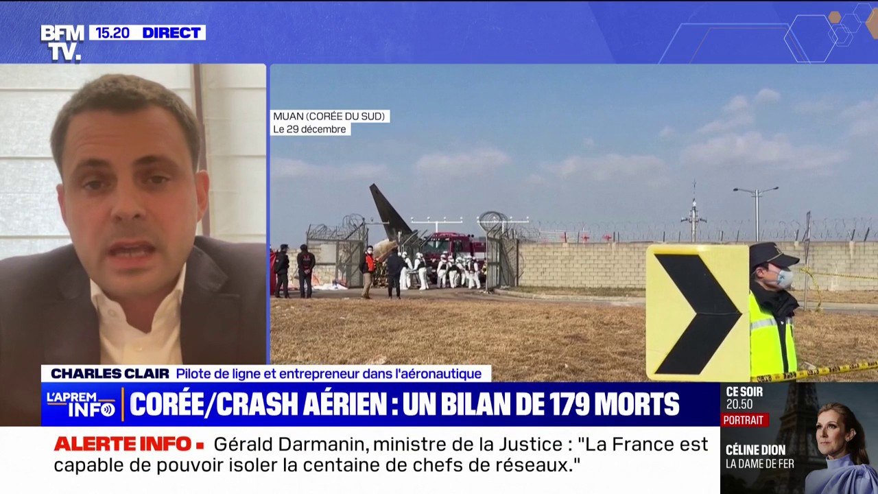 Crash en Corée du Sud: "Un impact entre un oiseau et un aéronef, ça arrive à des centaines d'avions tous les ans", explique Charles Clair, pilote de ligne et entrepreneur dans l'aéronautique
