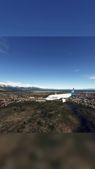 Disastrous Landing: Alaska Airlines A320 at Lake Tahoe Airport (TVL), South Lake Tahoe, USA #crash #aviation #fly #flying #flyinglovers #flight #aviationlovers #beamngdrive #Japan #USA #Canada