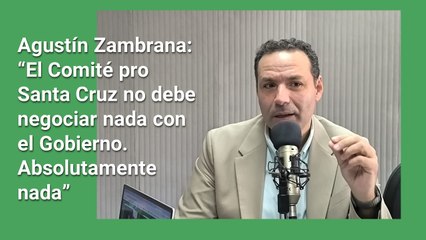 Agustín Zambrana quiere presidir el Comité cívico