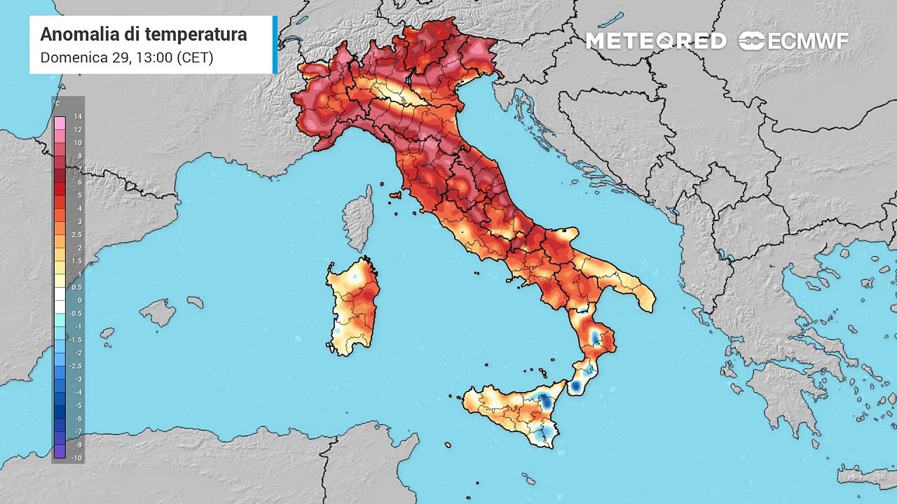 Temperature in Italia