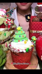 #93 Desserts Mukbang ASMR || Christmas Special 2024 ...#asmr #mukbang #dessert #cake